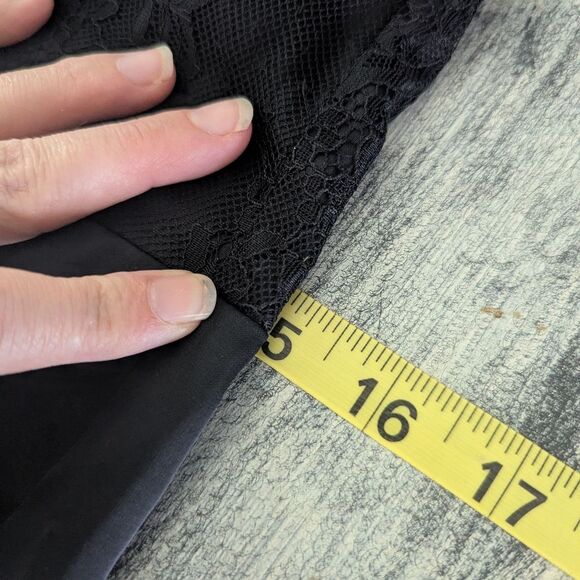 Abercrombie & Fitch Black Lace High Slit Midi Dress M Tall New with tags - Picture 10 of 11